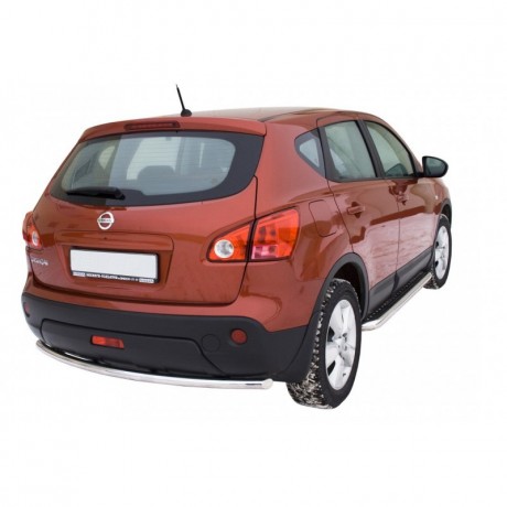 Защита заднего бампера «Коромысло» (d51) для Nissan Qashqai (2007-2014)(Окрашенное) купить недорого с доставкой в Воронеж