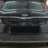 Защита радиатора "Standart" Kia Rio рестайлинг (2020-н.в.) чёрная купить недорого с доставкой в Воронеж