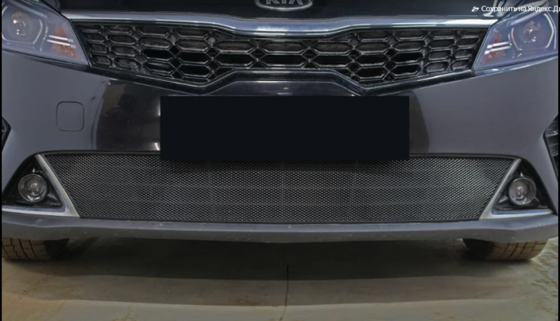Защита радиатора "Standart" Kia Rio рестайлинг (2020-н.в.) чёрная купить недорого с доставкой в Воронеж