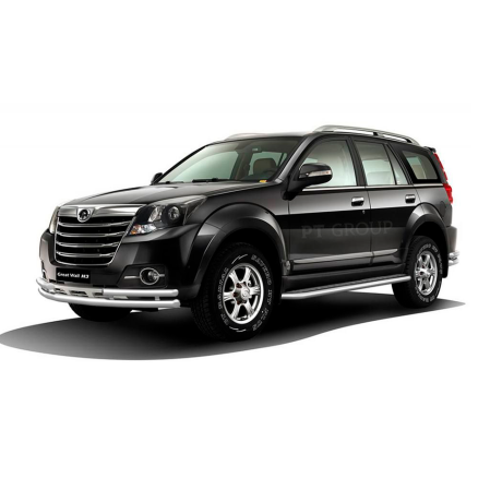 Защита переднего бампера двойная с углами d63/51мм (НПС) GREAT WALL HOVER H3 (2017-н.в.) купить недорого с доставкой в Воронеж