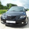 Решетка радиатора "Планка по середине" для Mazda 3, хэтчбэк (2003-2009) купить недорого с доставкой в Воронеж