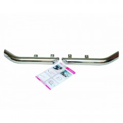 Защита заднего бампера «Уголки Люкс» угловая, цельная для B@3 2123 &quot;Chevrolet Niv@&quot; (d63.5), нержавеющая сталь