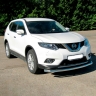 Защита переднего бампера одинарная d63мм (НПС) Nissan X-Trail (2015-н.в.) купить недорого с доставкой в Воронеж
