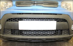 Защита радиатора "Standart" Kia Soul (2017-2019) чёрная